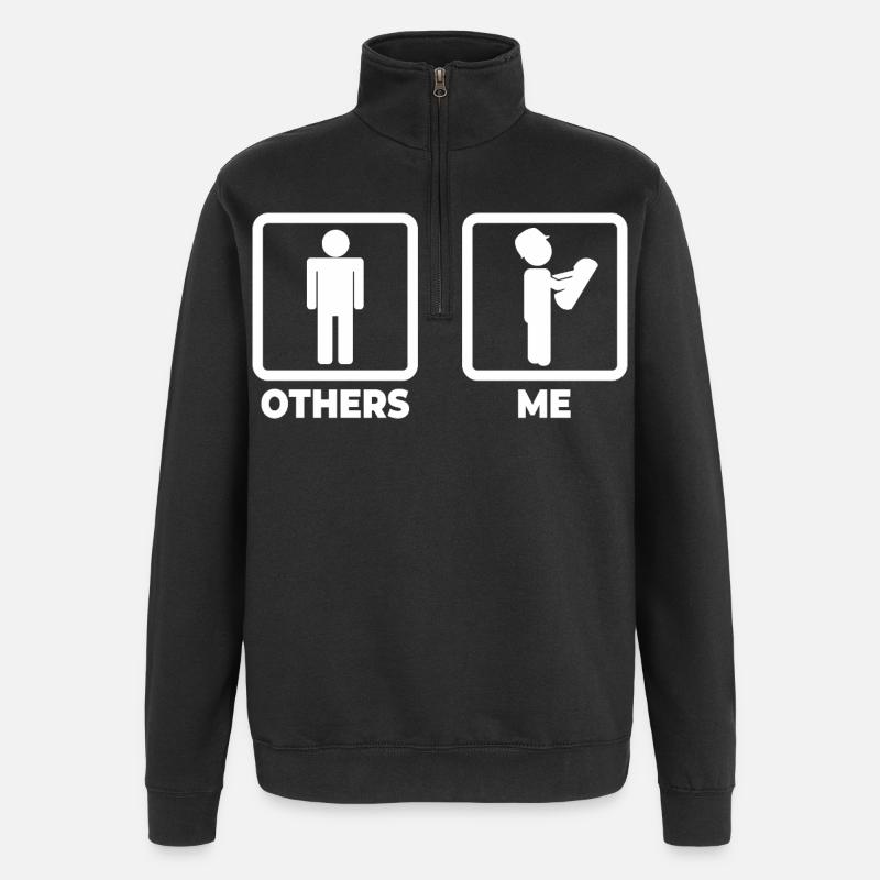 Moi en tant qu’architecte - Sweat à zip 1/4 - noir