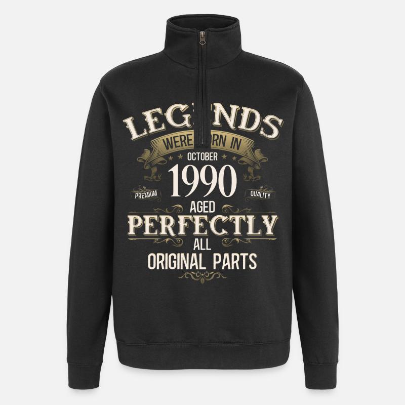 35e anniversaire Légende Octobre 1990 - Sweat à zip 1/4 - noir