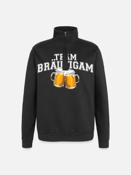 Bachelor Party - Team Groom - Quarter-Zip Sweatshirt - black