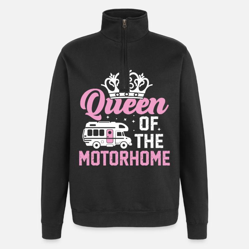 Königin des Wohnmobils - Quarter-Zip-Sweatshirt - Schwarz