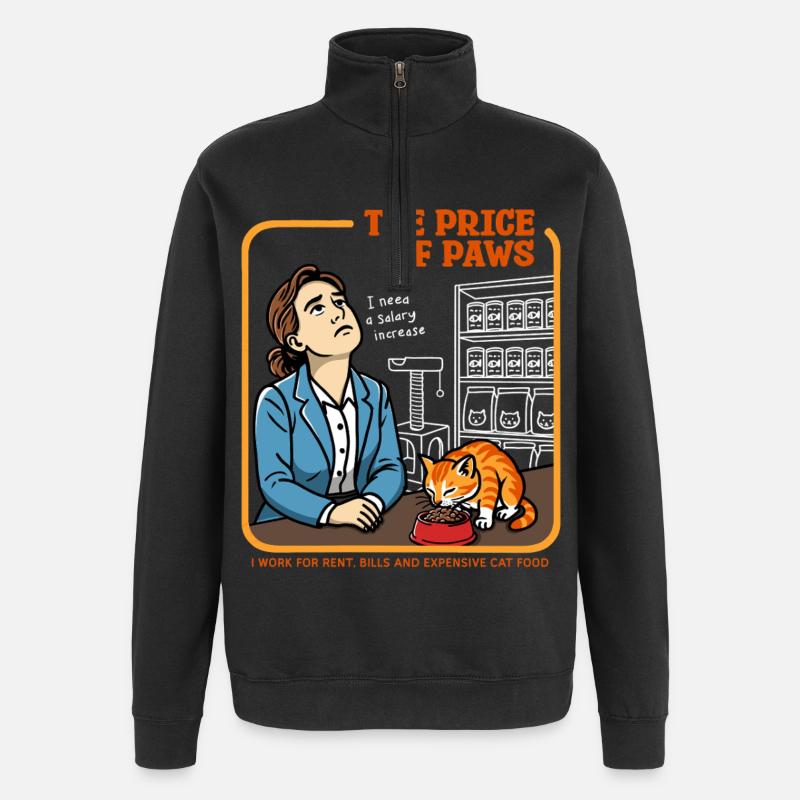 Le prix des pattes - Sweat à zip 1/4 - noir