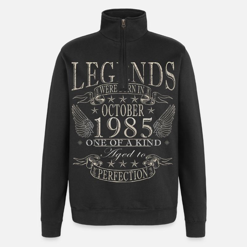 40e anniversaire Légende Octobre 1985 - Sweat à zip 1/4 - noir