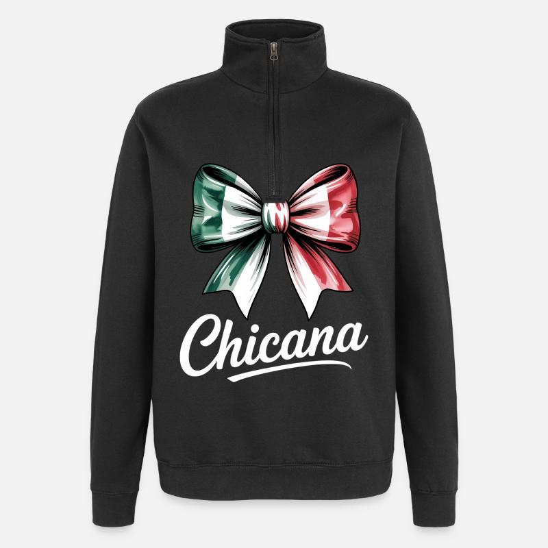 Arc Chicana Italie Drapeau Design - Sweat à zip 1/4 - noir