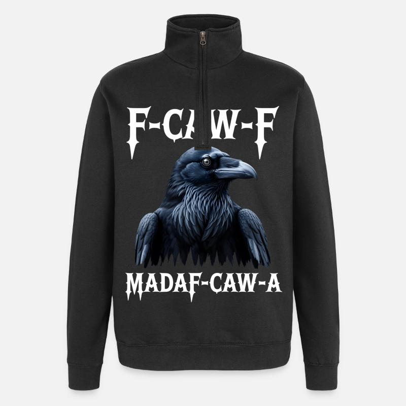 Ravens Gothic Graffiti Design - Quarter-Zip Sweatshirt - black