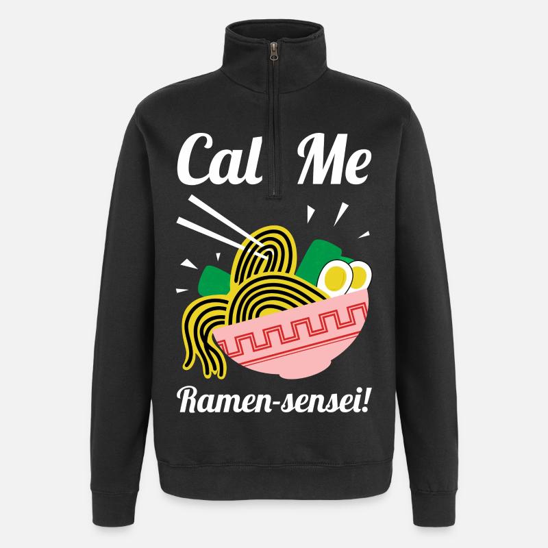 Nenn mich Ramen-Sensei-Hemd - Quarter-Zip-Sweatshirt - Schwarz