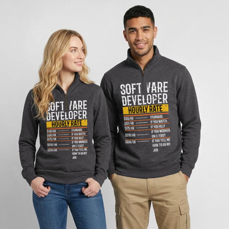Software Developer Hourly Rate Software Developer Quarter-Zip-Sweatshirt