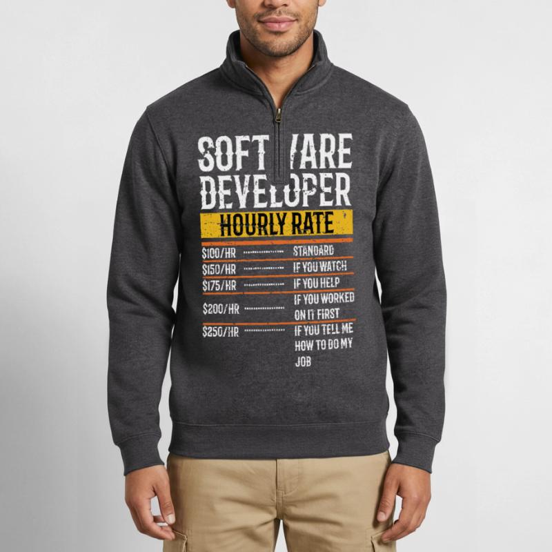 Software Developer Hourly Rate Software Developer Quarter-Zip-Sweatshirt
