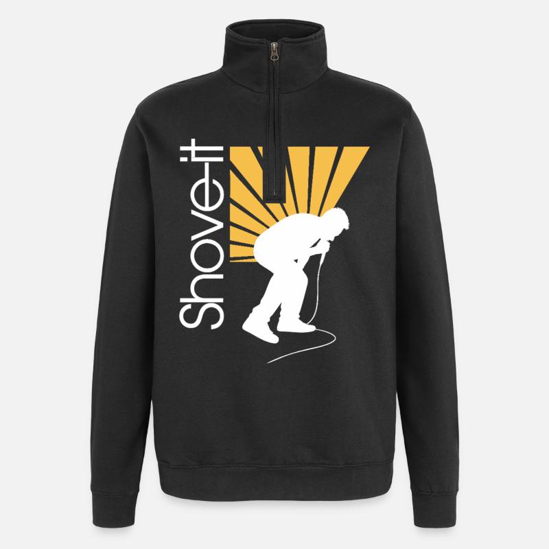 SCHIEB ES, SCHIEB ES!! -AFFE - Quarter-Zip-Sweatshirt - Schwarz