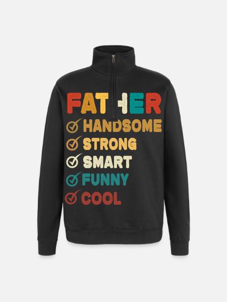 Dad Father Father's Day - Quarter-Zip Sweatshirt - black