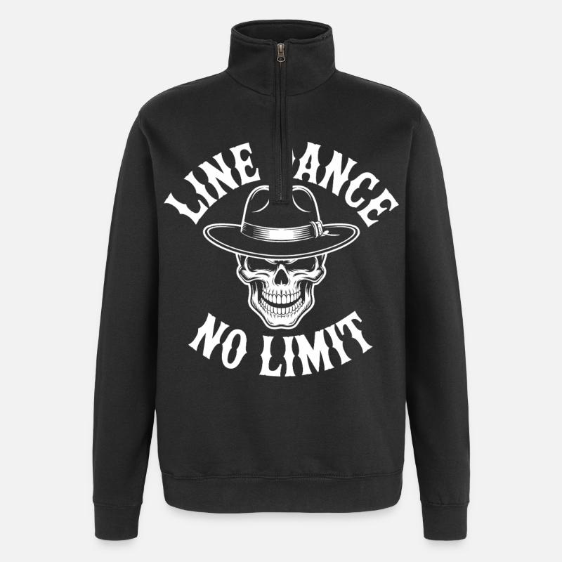 Line Dance Skull No Limit - Quarter-Zip Sweatshirt - black