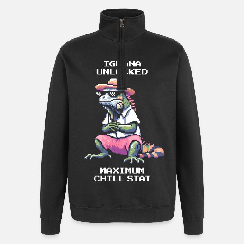 Iguana Unlocked | Chill-Stat Max - Quarter-Zip Sweatshirt - black