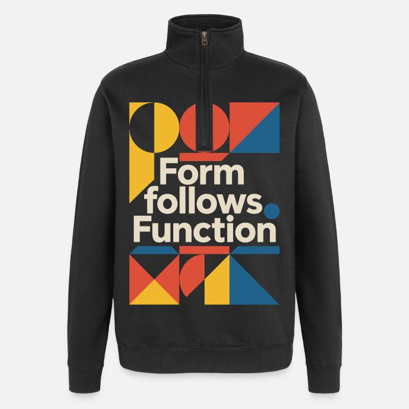 Bauhaus Architecture Architecte - Sweat à zip 1/4 - noir