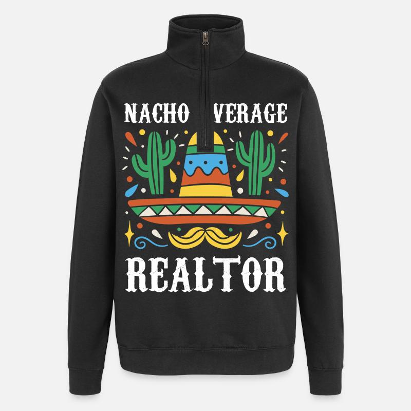 Nacho Agent immobilier moyen - Sweat à zip 1/4 - noir