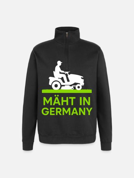 Mowing in Germany - Quarter-Zip Sweatshirt - black
