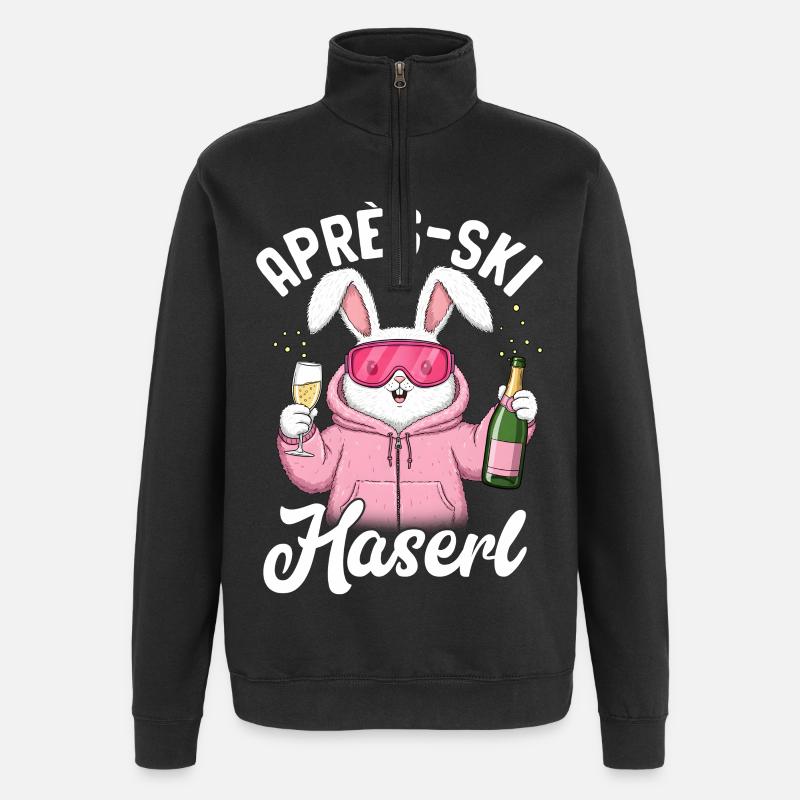 Apres Ski Haserl - Quarter-Zip-Sweatshirt - Schwarz
