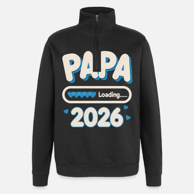 Papa Loading 2026 - Quarter-Zip Sweatshirt - black
