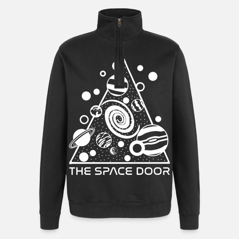 A door to space - Quarter-Zip Sweatshirt - black