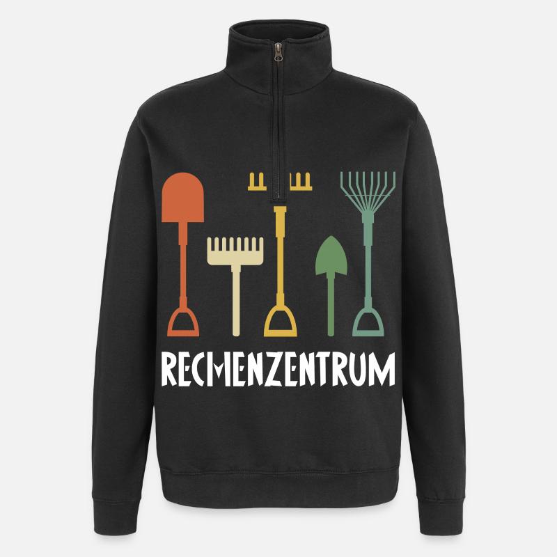 Rechenzentrum Gartenarbeit Hobbygärtner Landschaft - Quarter-Zip-Sweatshirt - Schwarz