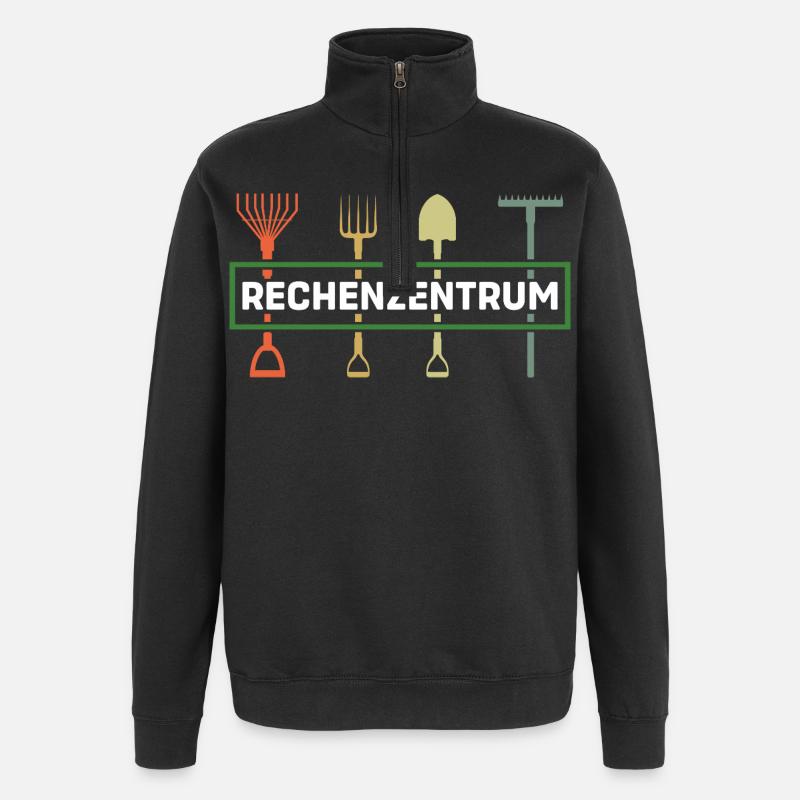 Rechenzentrum Gartenarbeit Landschaftsgärtner - Quarter-Zip-Sweatshirt - Schwarz