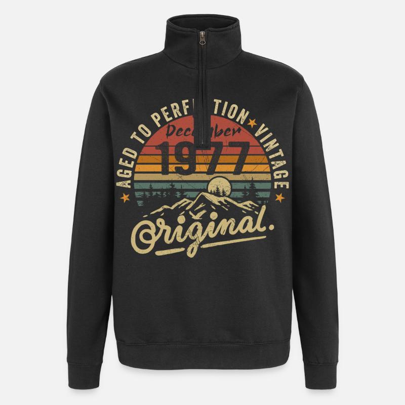 Legenden wurden im Dezember 1977 - Quarter-Zip-Sweatshirt - Schwarz