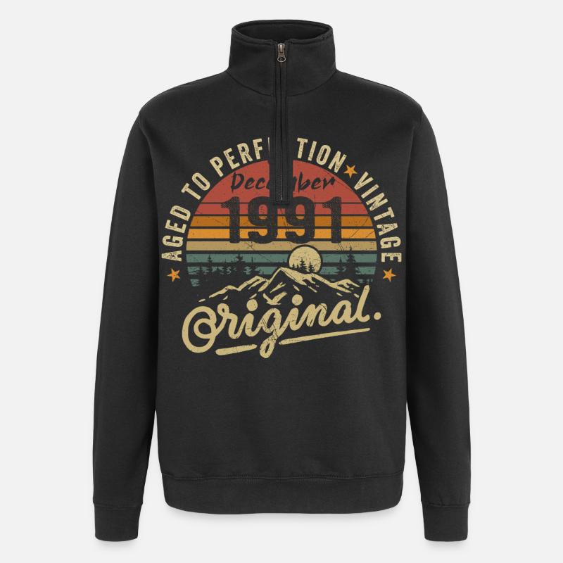 Legenden wurden im Dezember 1991 - Quarter-Zip-Sweatshirt - Schwarz
