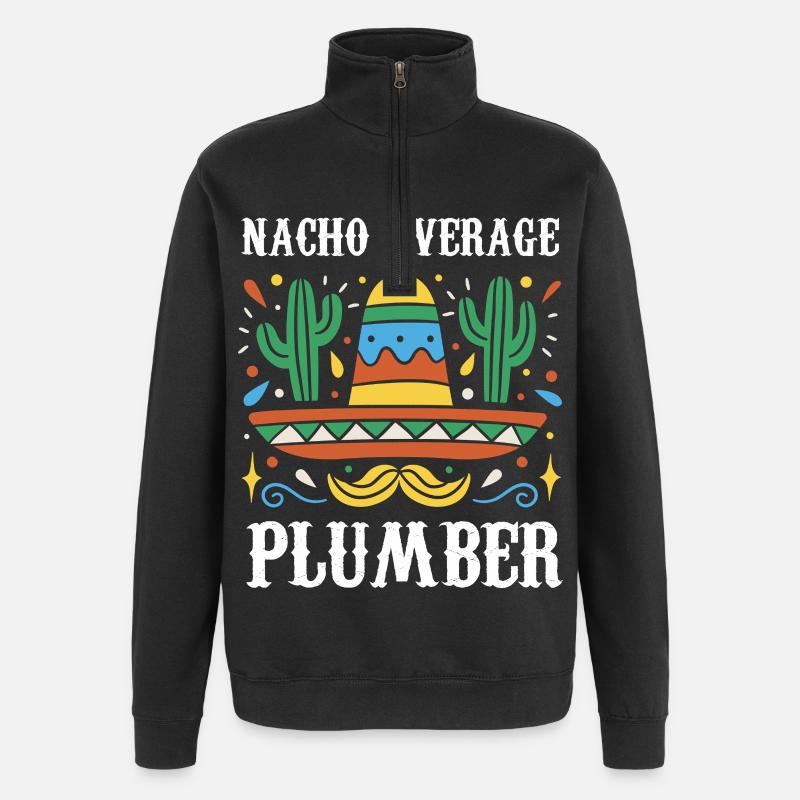Nacho Plombier moyen - Sweat à zip 1/4 - noir