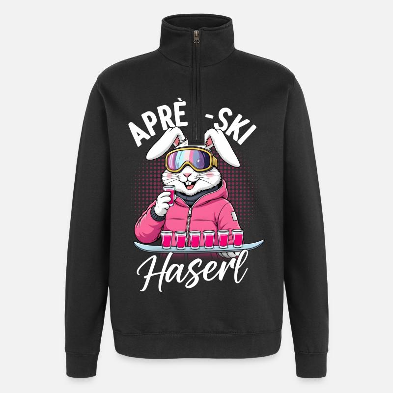 Apres Ski Haserl - Quarter-Zip-Sweatshirt - Schwarz