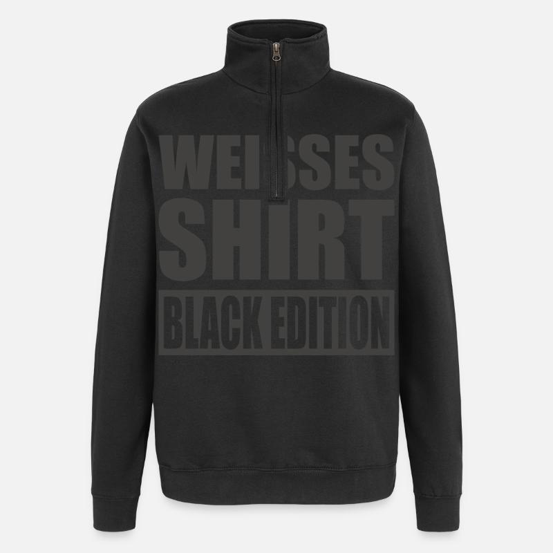 White Shirt Black Edition - Quarter-Zip Sweatshirt - black
