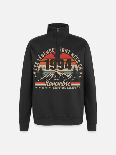 Awesome since November 1994 | November 1994 - Quarter-Zip Sweatshirt - black