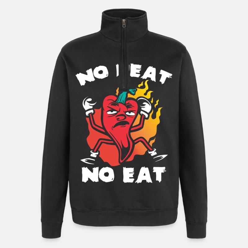 Cœur de chili sans viande - Sweat à zip 1/4 - noir