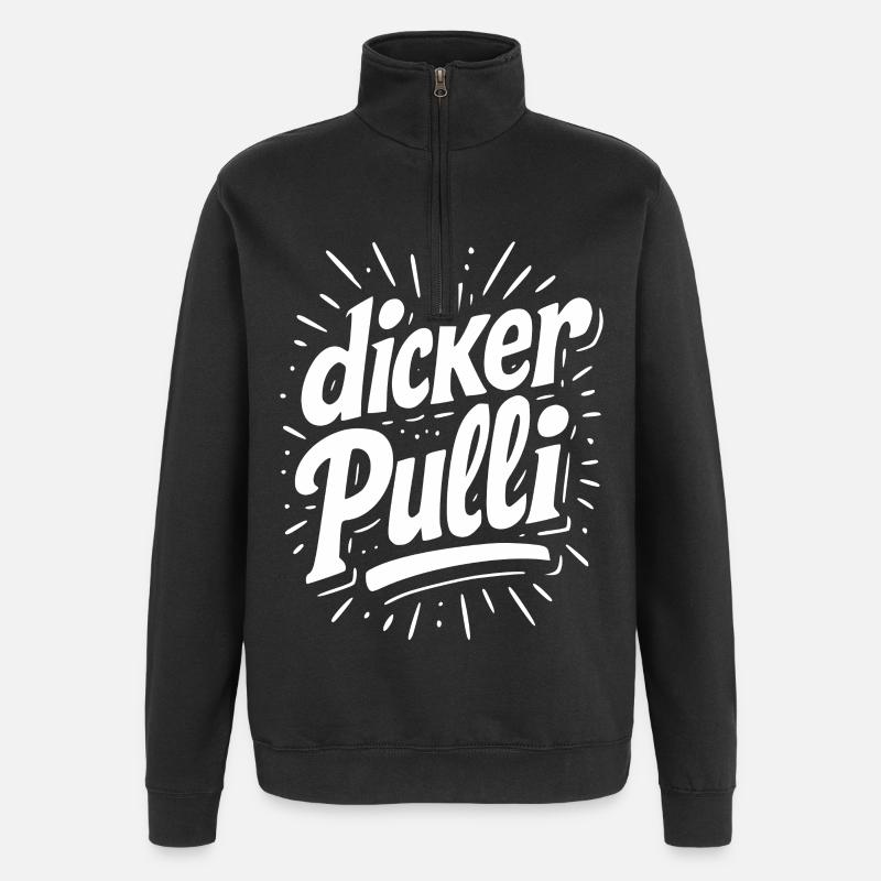 Pull épais Neon Typo - Sweat à zip 1/4 - noir