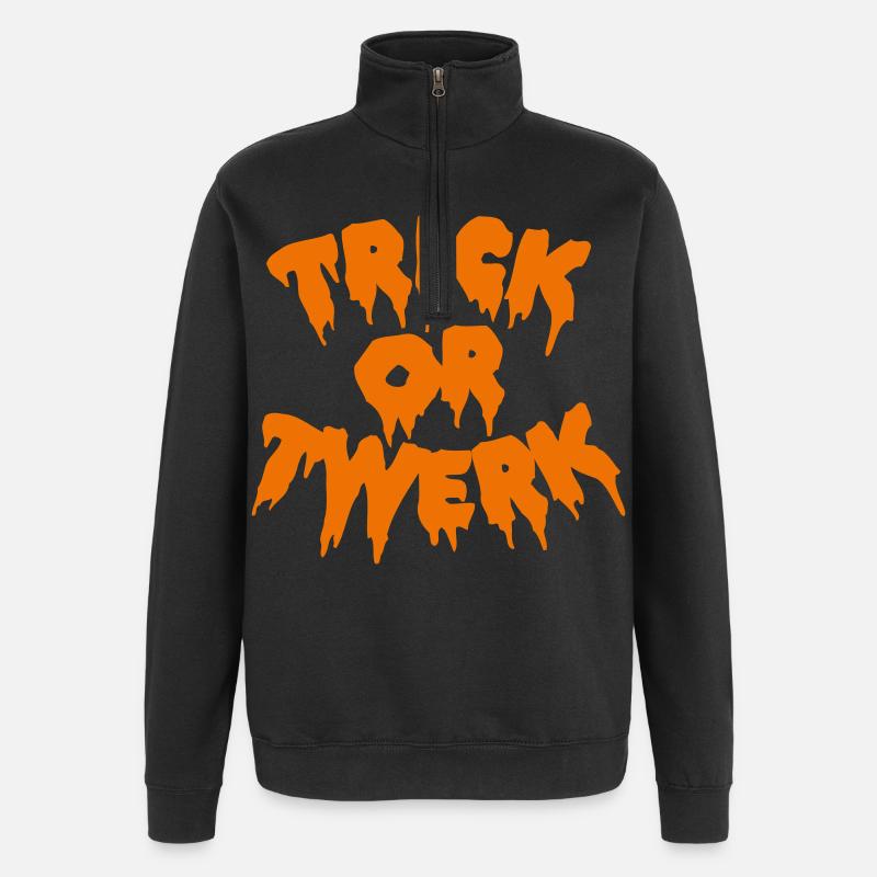 TRICK OR TWERK - Quarter-Zip-Sweatshirt - Schwarz