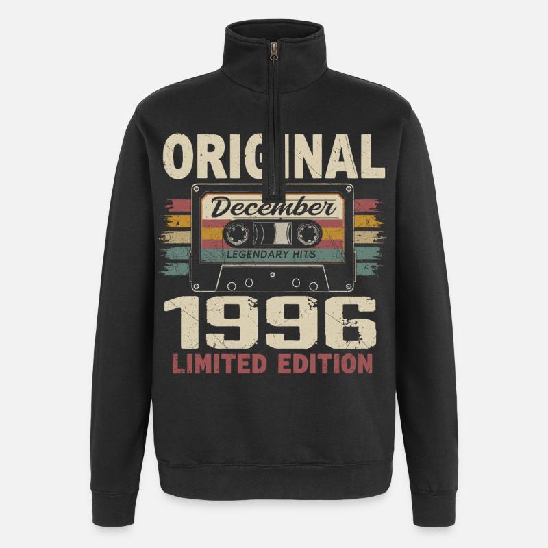 Cadeau D'anniversaire Décembre 1996 - Sweat à zip 1/4 - noir