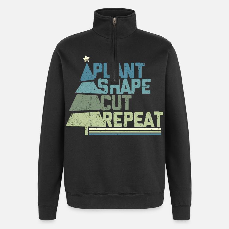 Weihnachtsbaum Züchter Plant Shape Cut - Quarter-Zip-Sweatshirt - Schwarz