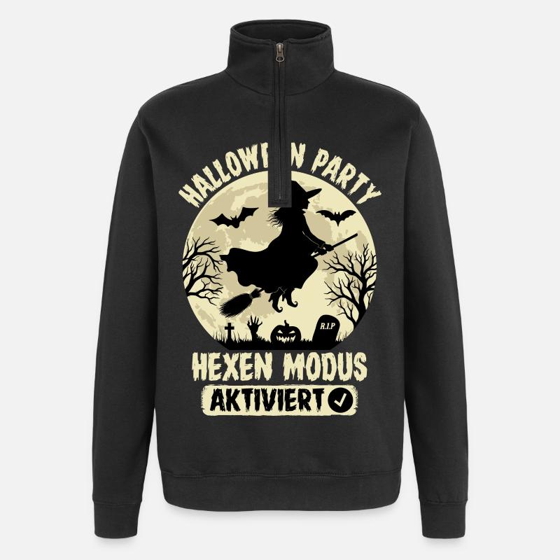 Halloween Party Witches Mode Enabled - Quarter-Zip Sweatshirt - black