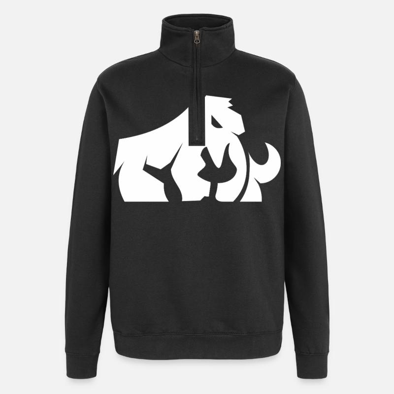 Modernes Mammut – Stylisches Eiszeit-Design - Quarter-Zip Sweatshirt - black