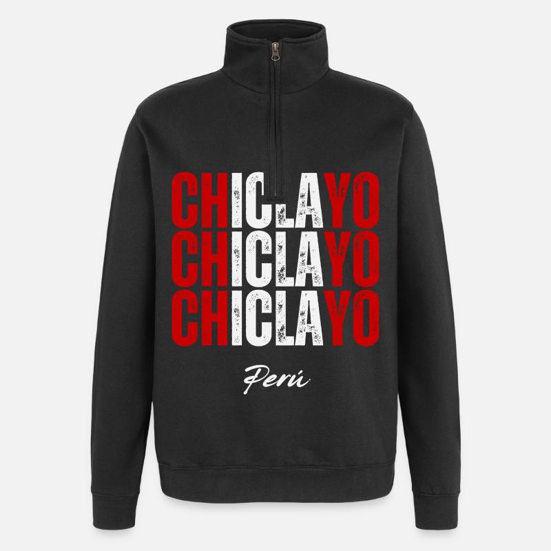 Chiclayo Peru, Peruvian pride - Quarter-Zip Sweatshirt - black