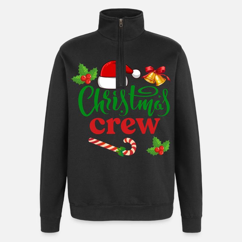 Équipage de Noël - Sweat à zip 1/4 - noir