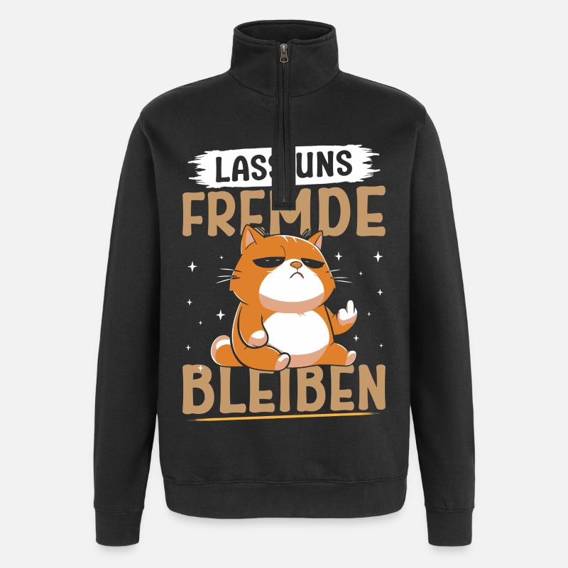 Majorque LET’S STAY STRANGERS Fun - Sweat à zip 1/4 - noir
