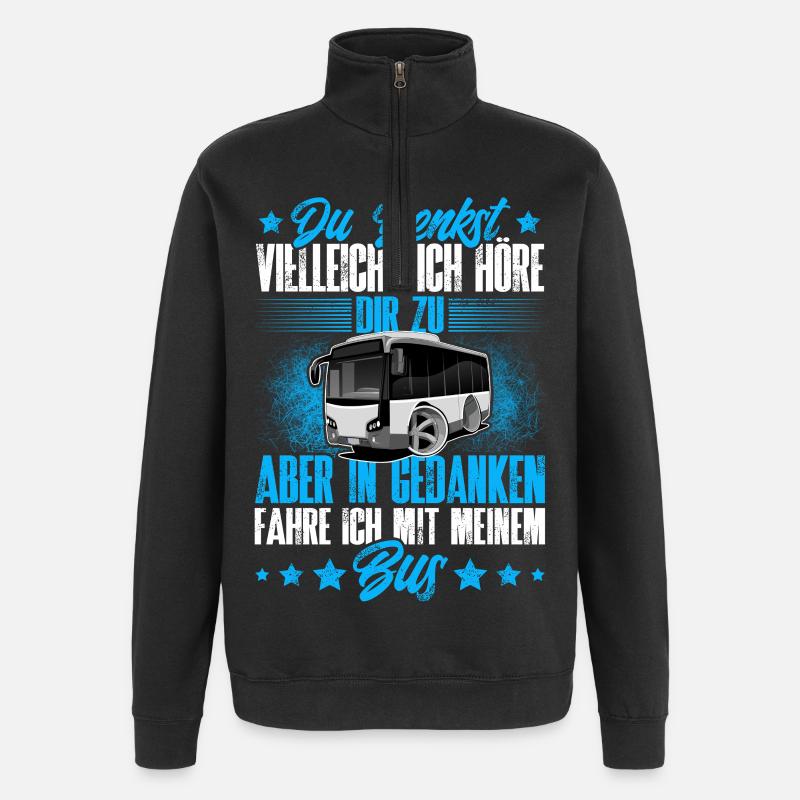 Chauffeur de bus - Sweat à zip 1/4 - noir