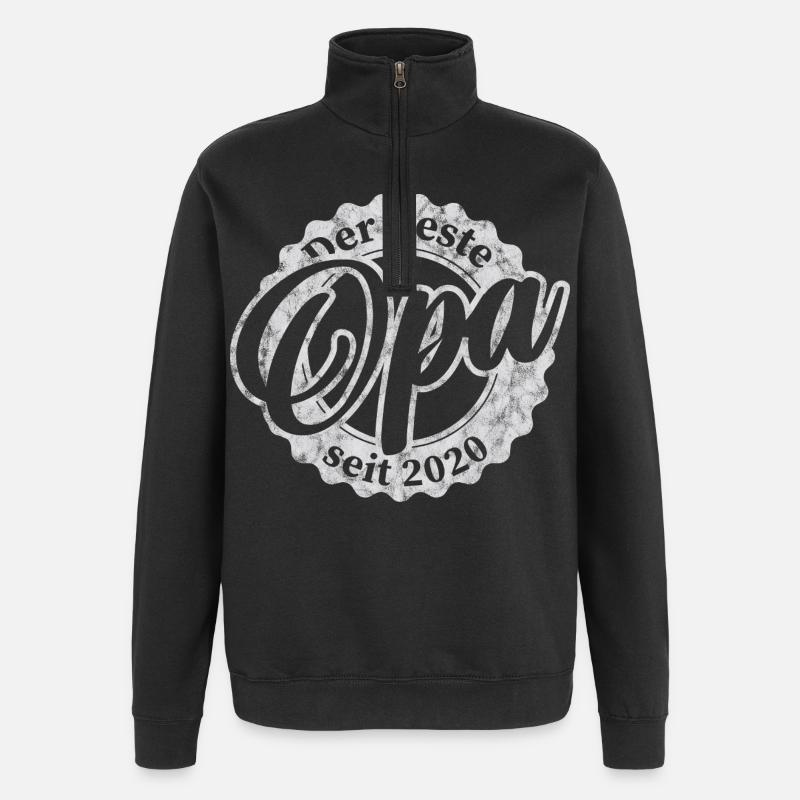 Le meilleur papy depuis 2020 - Sweat à zip 1/4 - noir