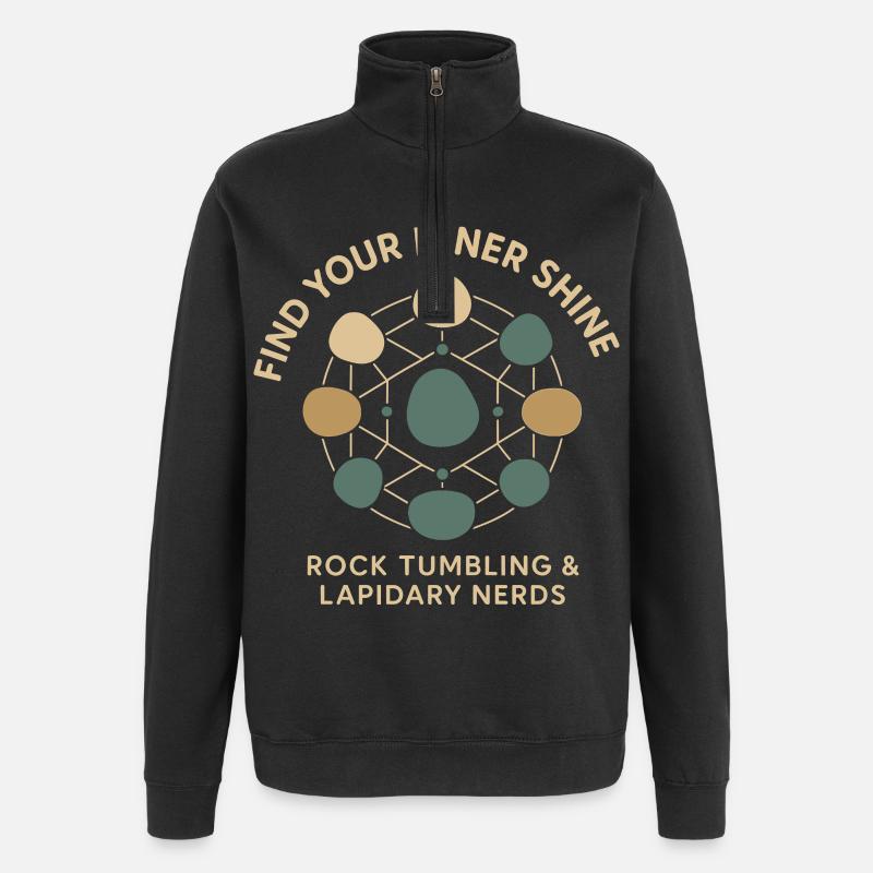 Trouvez votre éclat intérieur : Rock Tumbling & - Sweat à zip 1/4 - noir