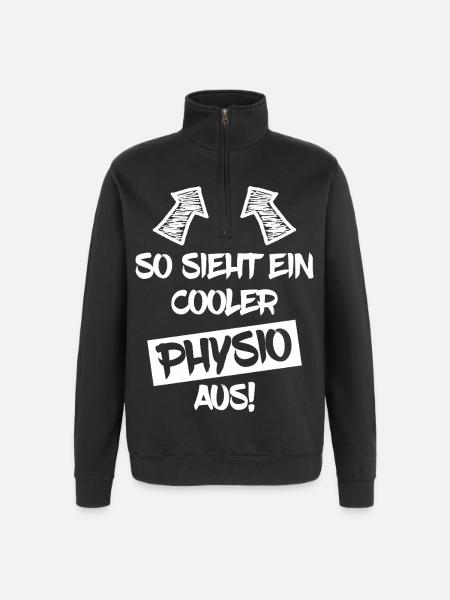 Cool Physio Physiotherapist Funny Saying - Quarter-Zip Sweatshirt - black
