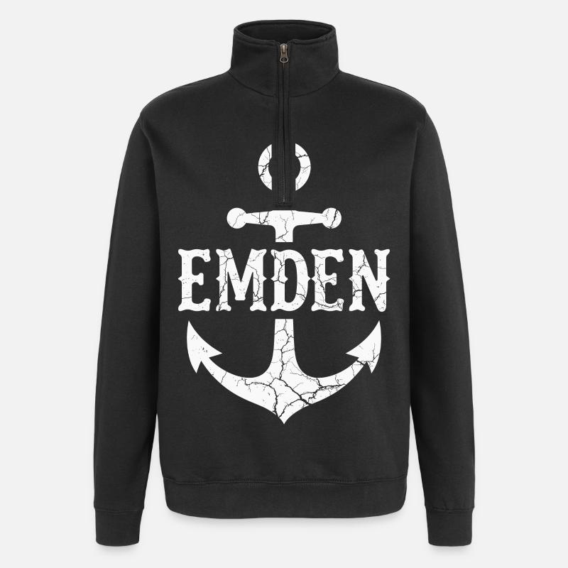 Anker Emden Nordsee - Quarter-Zip-Sweatshirt - Schwarz