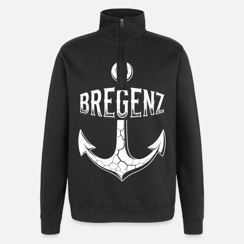 Anker Bregenz Bodensee Österreich - Quarter-Zip-Sweatshirt - Schwarz