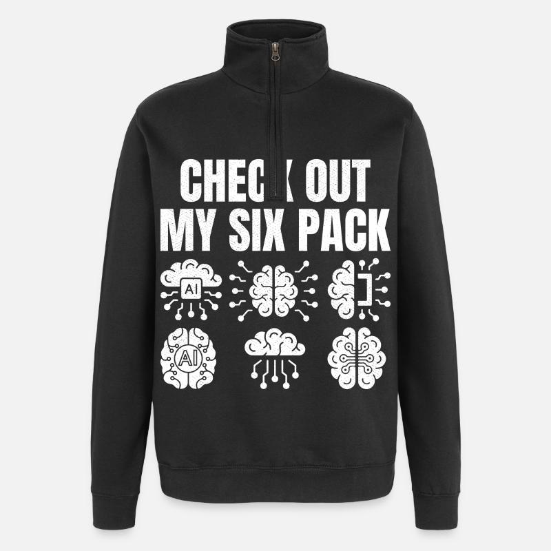 Découvrez mon pack de six - Sweat à zip 1/4 - noir