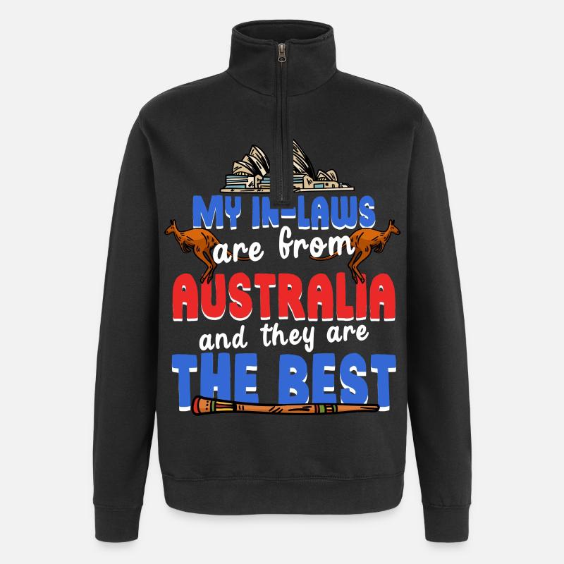 Belle-mère australienne - Sweat à zip 1/4 - noir