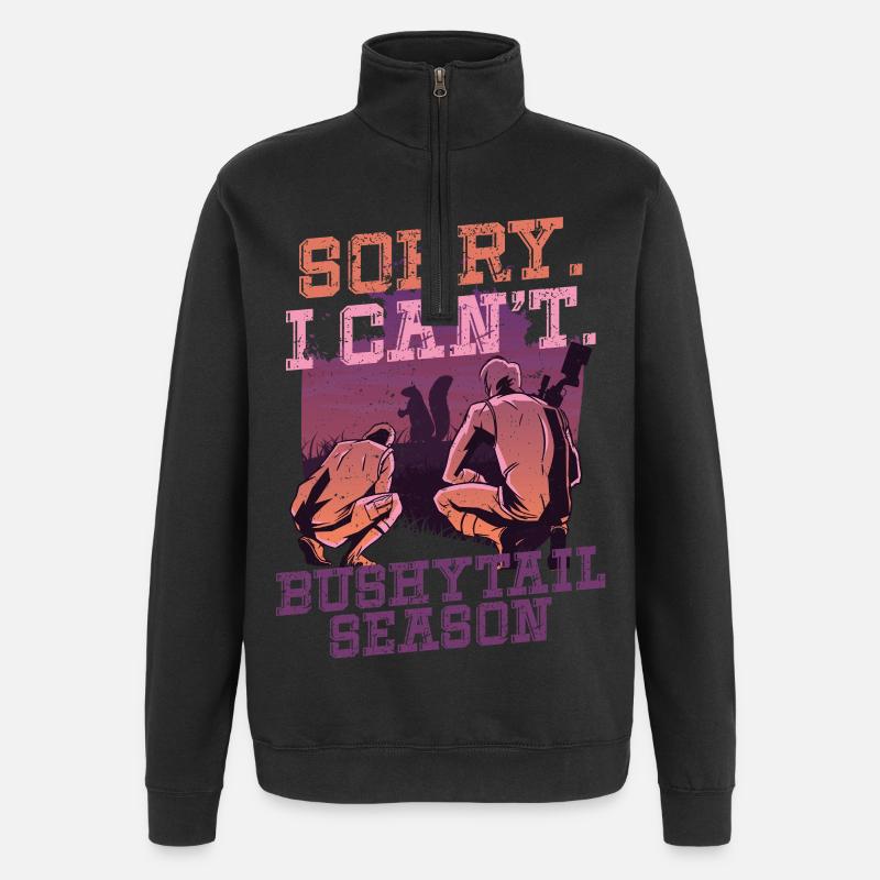 Eichhörnchenjäger Baumratte Bushy Tail Season - Quarter-Zip-Sweatshirt - Schwarz