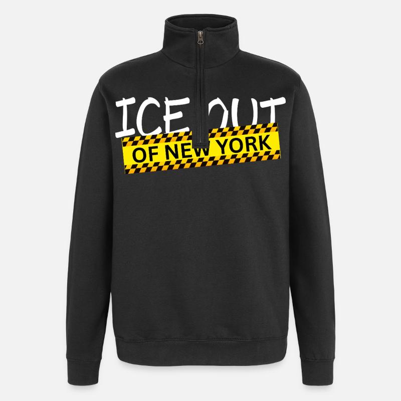 Raus aus New York - Quarter-Zip-Sweatshirt - Schwarz