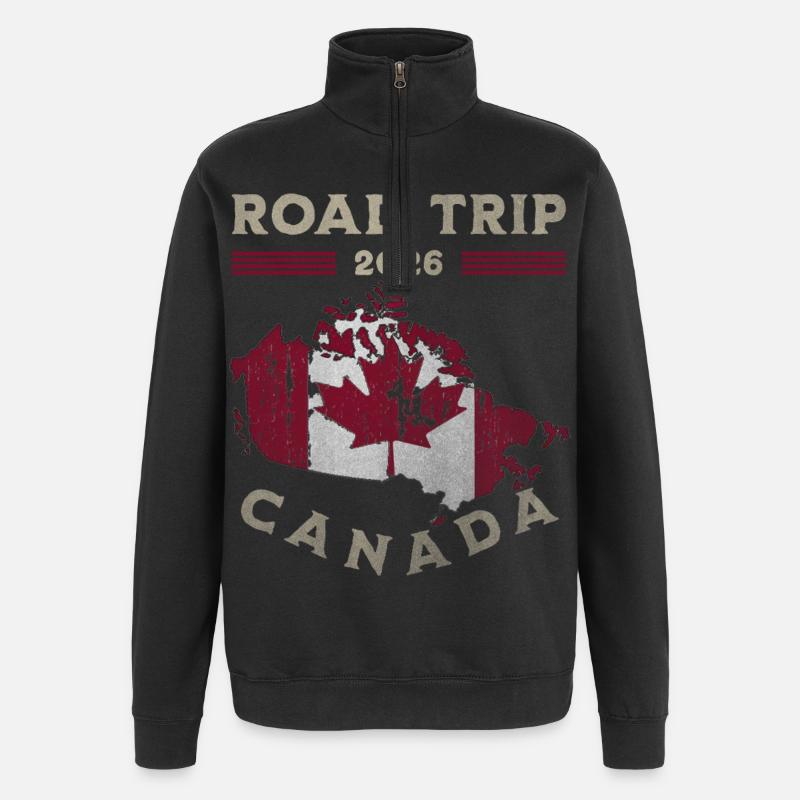 Road trip Canada 2026 - Sweat à zip 1/4 - noir